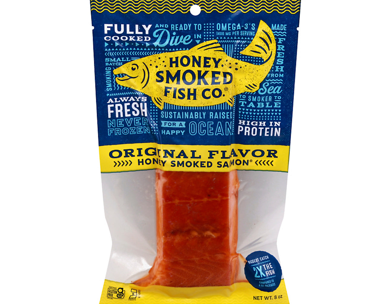 Salmon Orig Flavor Honey Smoked 8oz (Large size) image 0