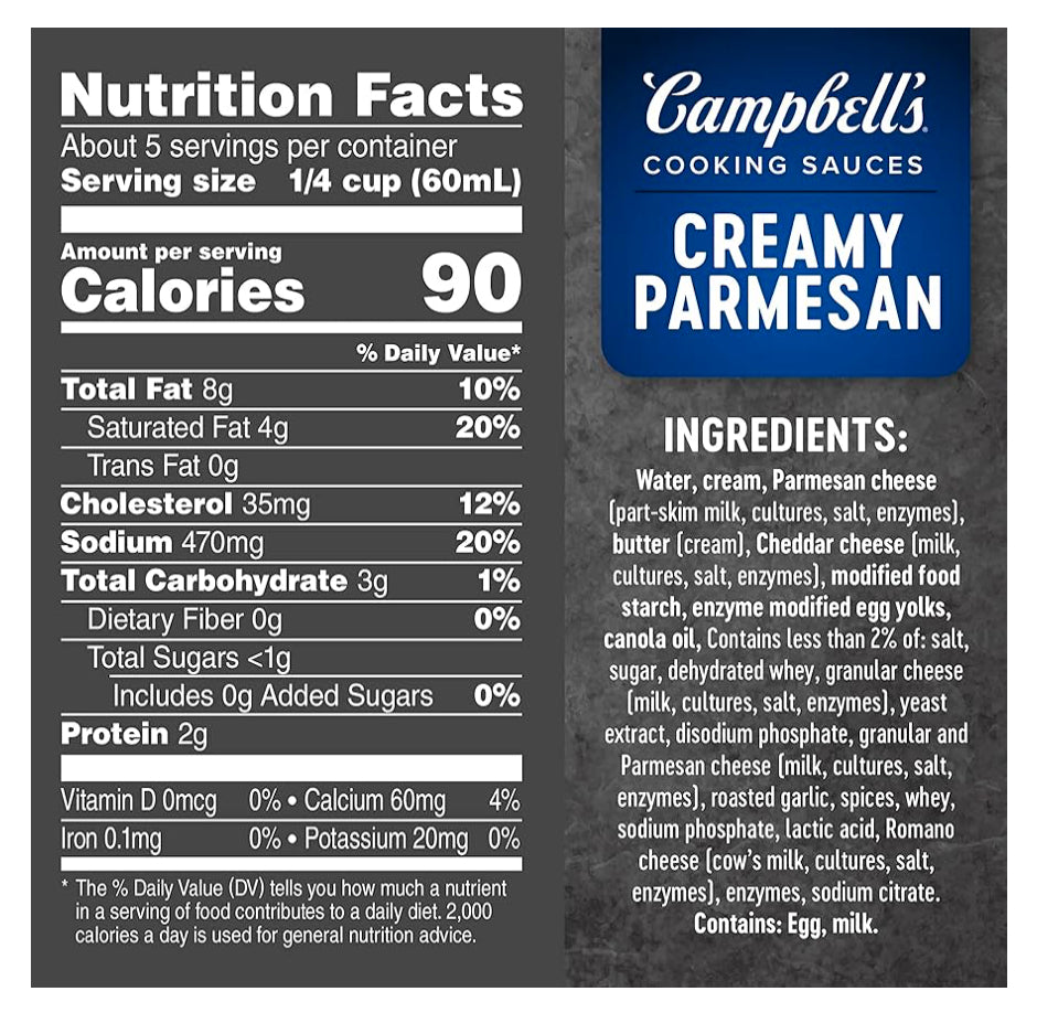 Campbell's Cooking Sauces, Classic Shrimp Scampi Sauce image 1