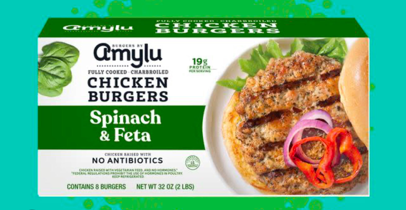 Amylu Chicken Burgers Spinach & Feta image 0