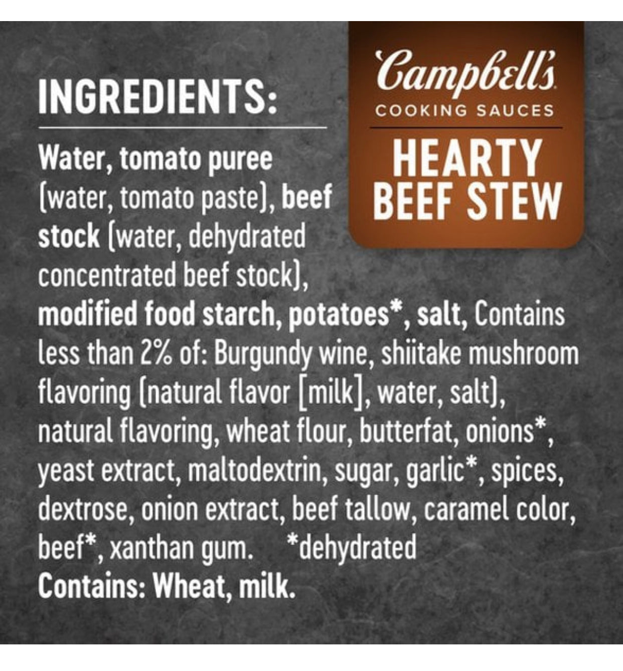 Campbell's Slow Cooker Sauces Beef Stew Sauce image 2