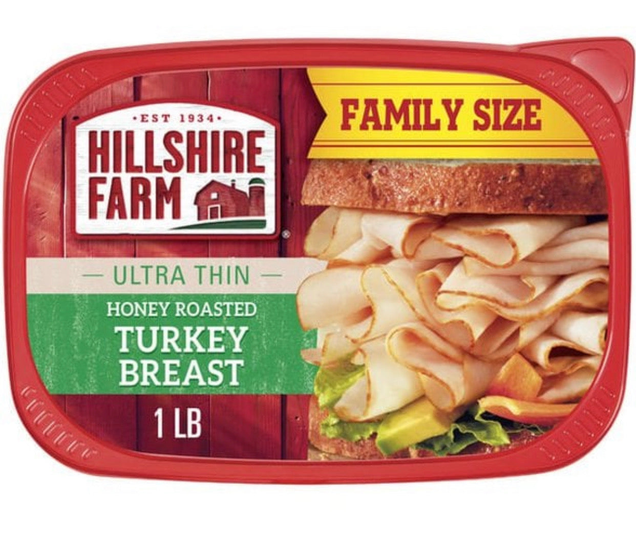 Ultra Thin Sliced Honey Roasted Turkey Breast Family Size Lunch Meat image 0