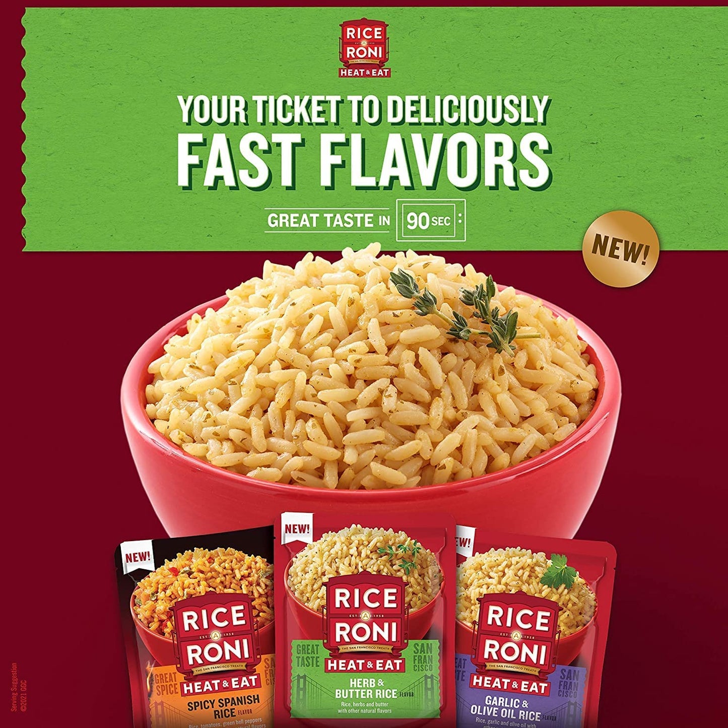 Rice A Roni Heat & Eat Rice (3 Flavor Variety Pack) image 0