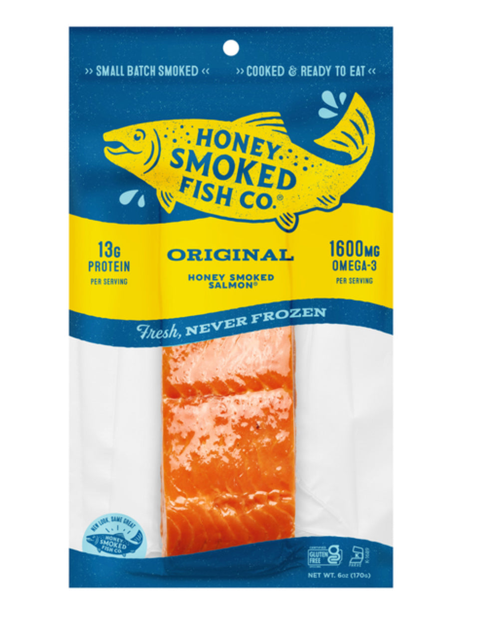 Honey Smoked Fish Co. Original Honey Smoked Salmon Refrigerated 6oz (Med. Size) image 0