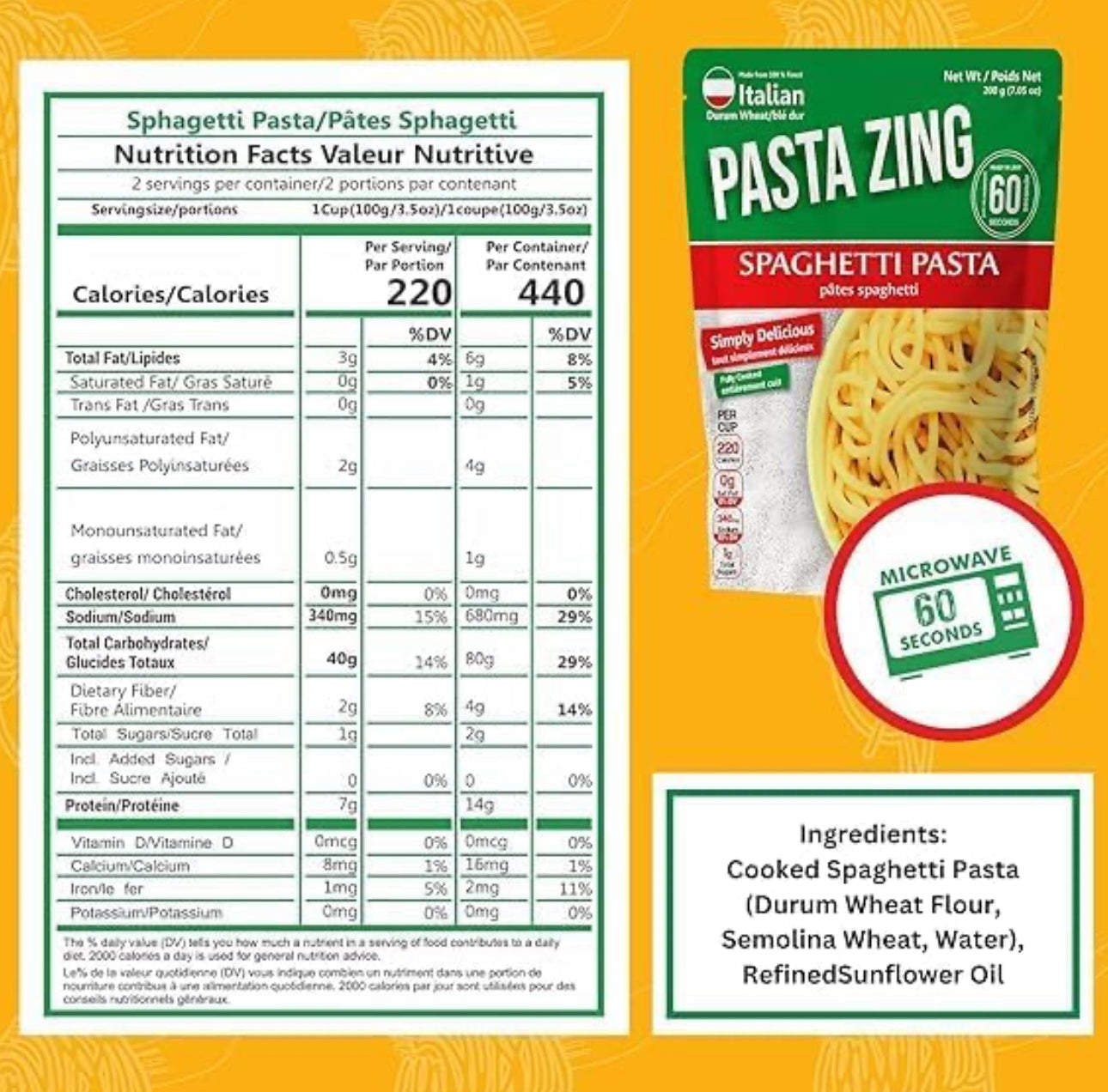 Pasta Zing Variety Pasta Pack of 7 | 2x Elbow | 2x Farfalle | 3x Spaghetti Pasta image 1