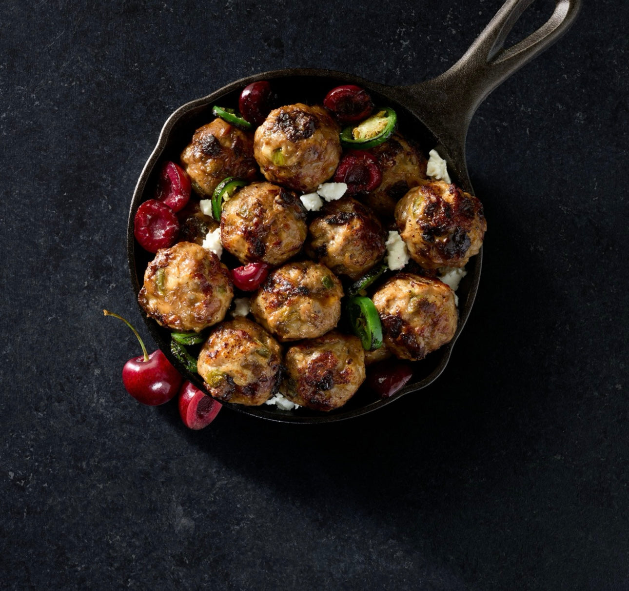 Amylu's Cherry, Jalapeno, and Goat Cheese Chicken Meatballs, 40 oz. image 3
