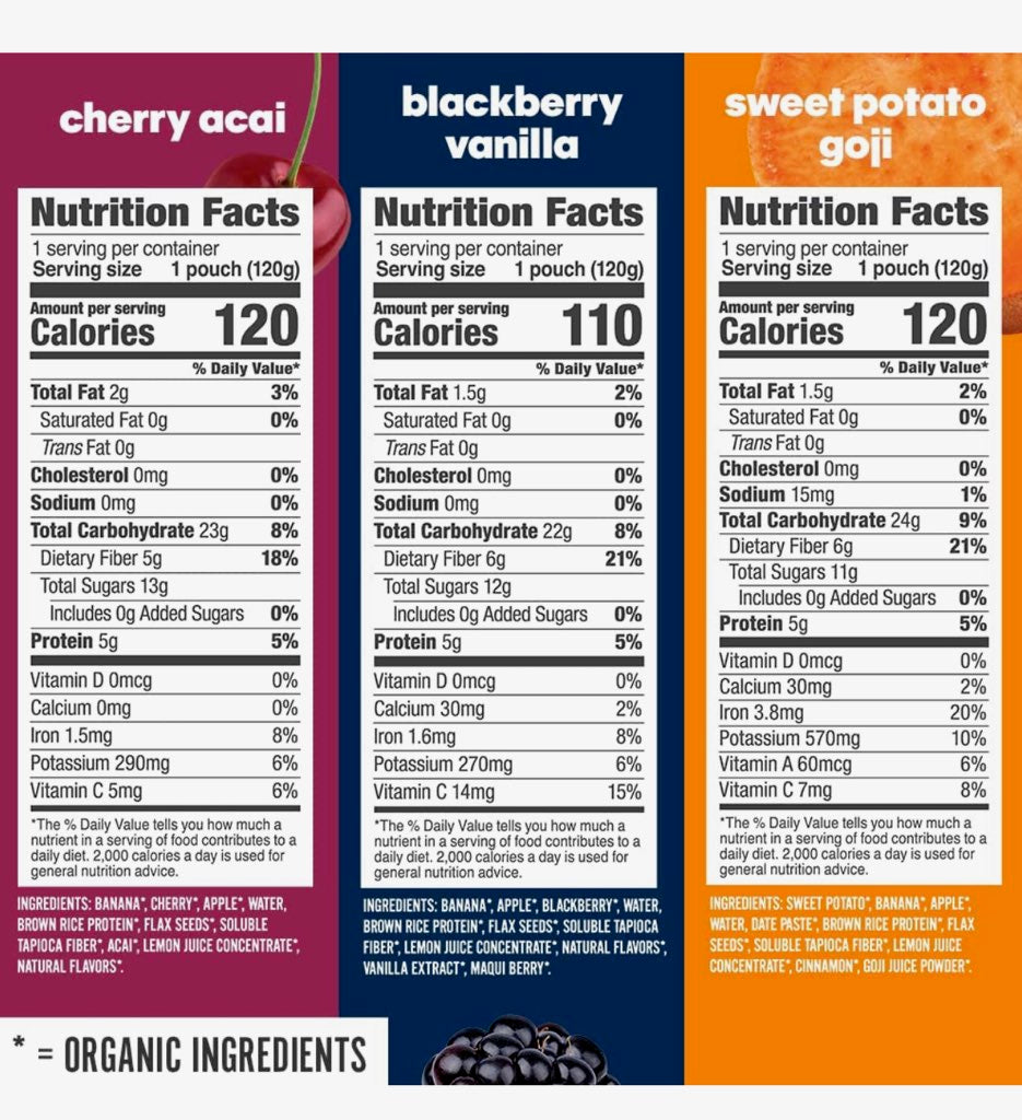 Noka Superfood Fruit Smoothie Pouches Variety 4.22oz (12 Pack) image 2