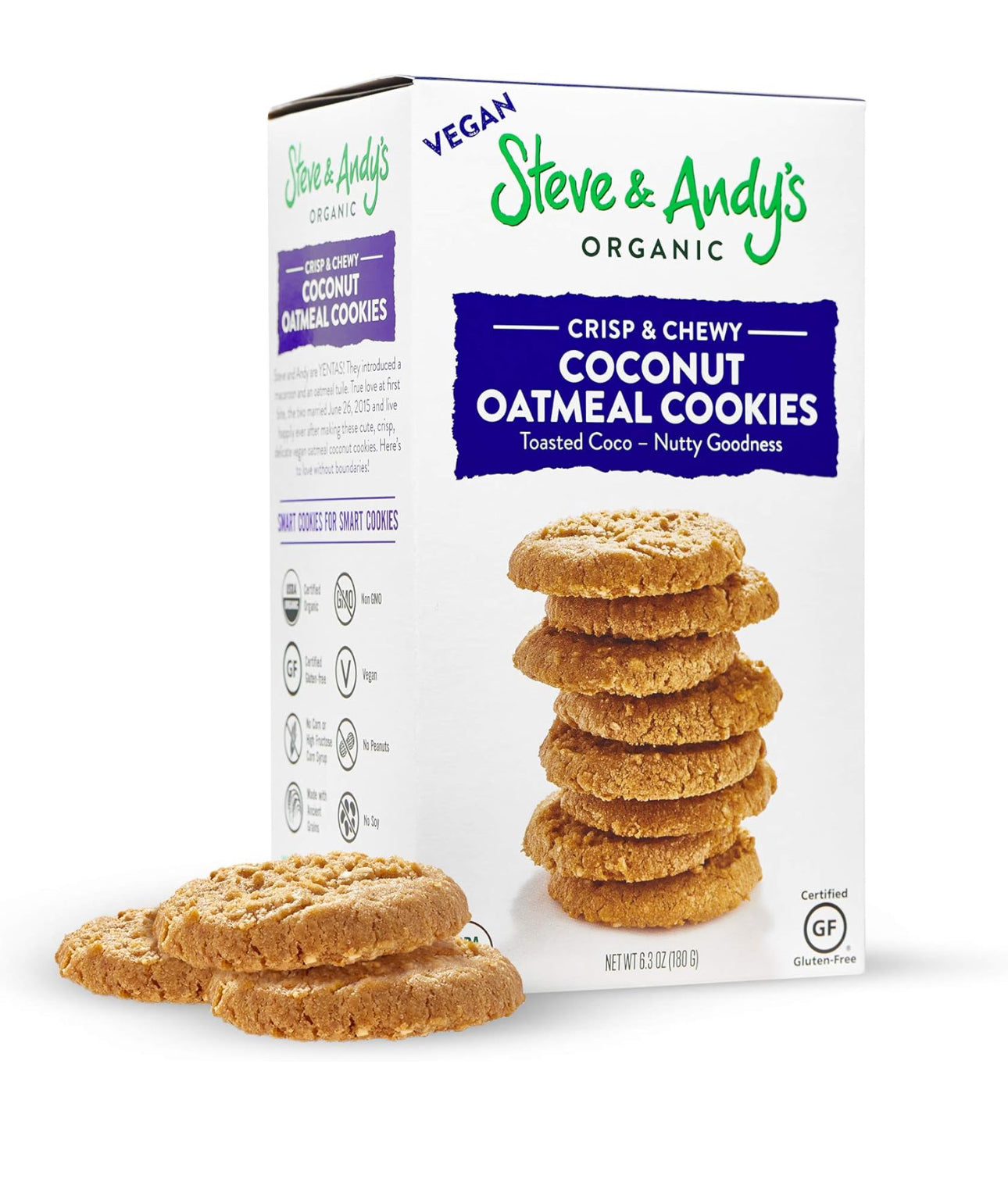 Steve & Andy’s Organic Cookies (3 Pack) in 5 different flavors image 3