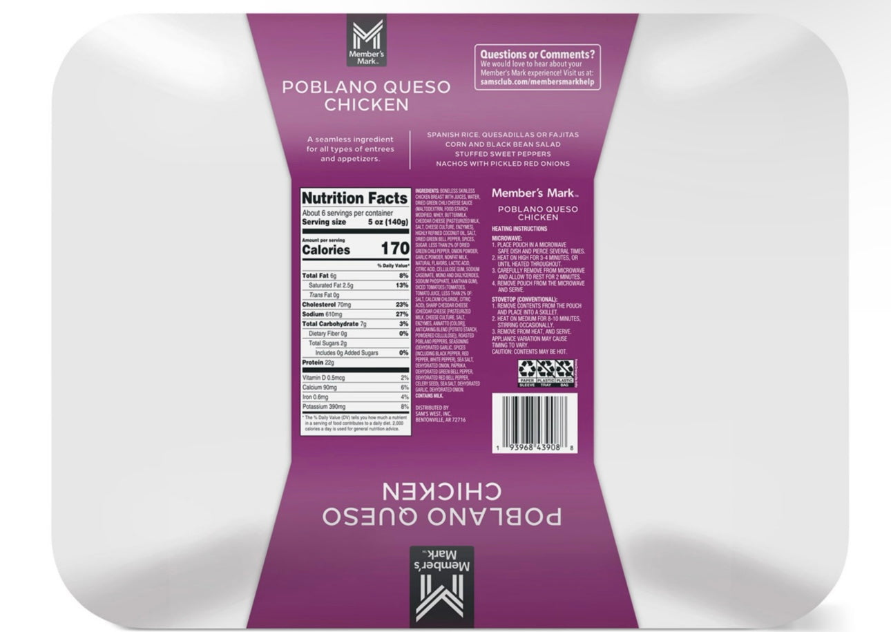 Fully Cooked Mild Poblano Queso Chicken, 32 oz. image 2