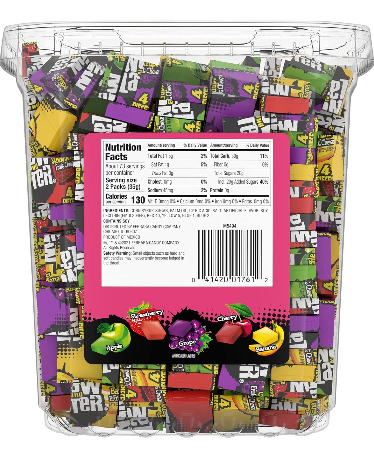 Now & Later Original Mix, Individually Wrapped Mixed Fruit Chew Candy (150 Piece image 3