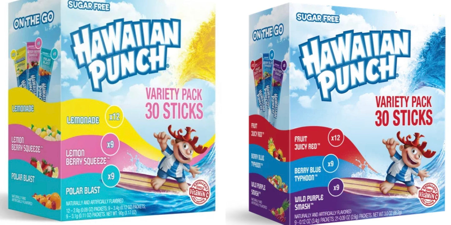 Hawaiian Punch Drink Mix Sticks Variety 30 Pack image 0