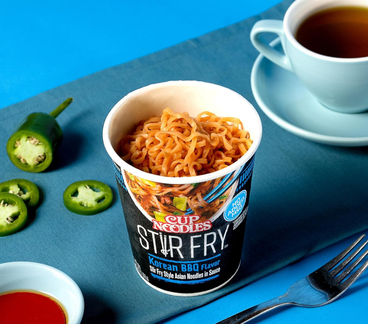 Cup Noodles Stir Fry Noodles in Sauce, Korean BBQ, 2.89 Ounce 6 Pack image 3