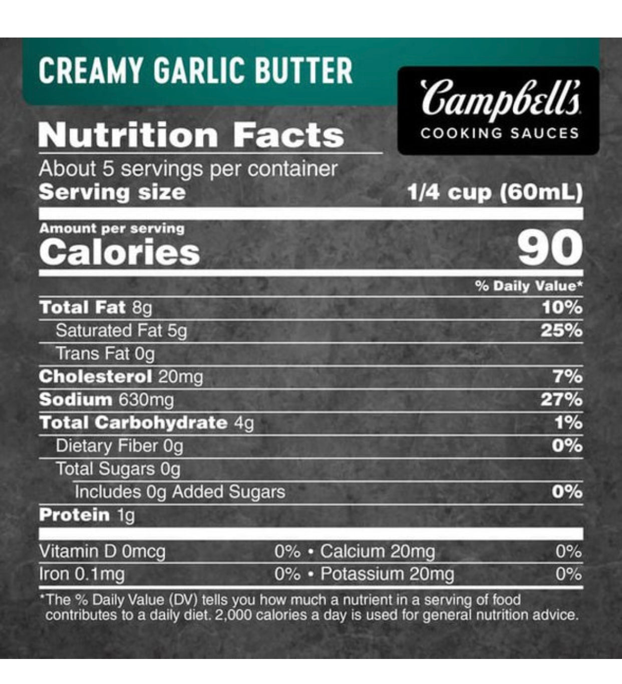 Campbell's Oven Sauces Creamy Garlic Butter Sauce image 3