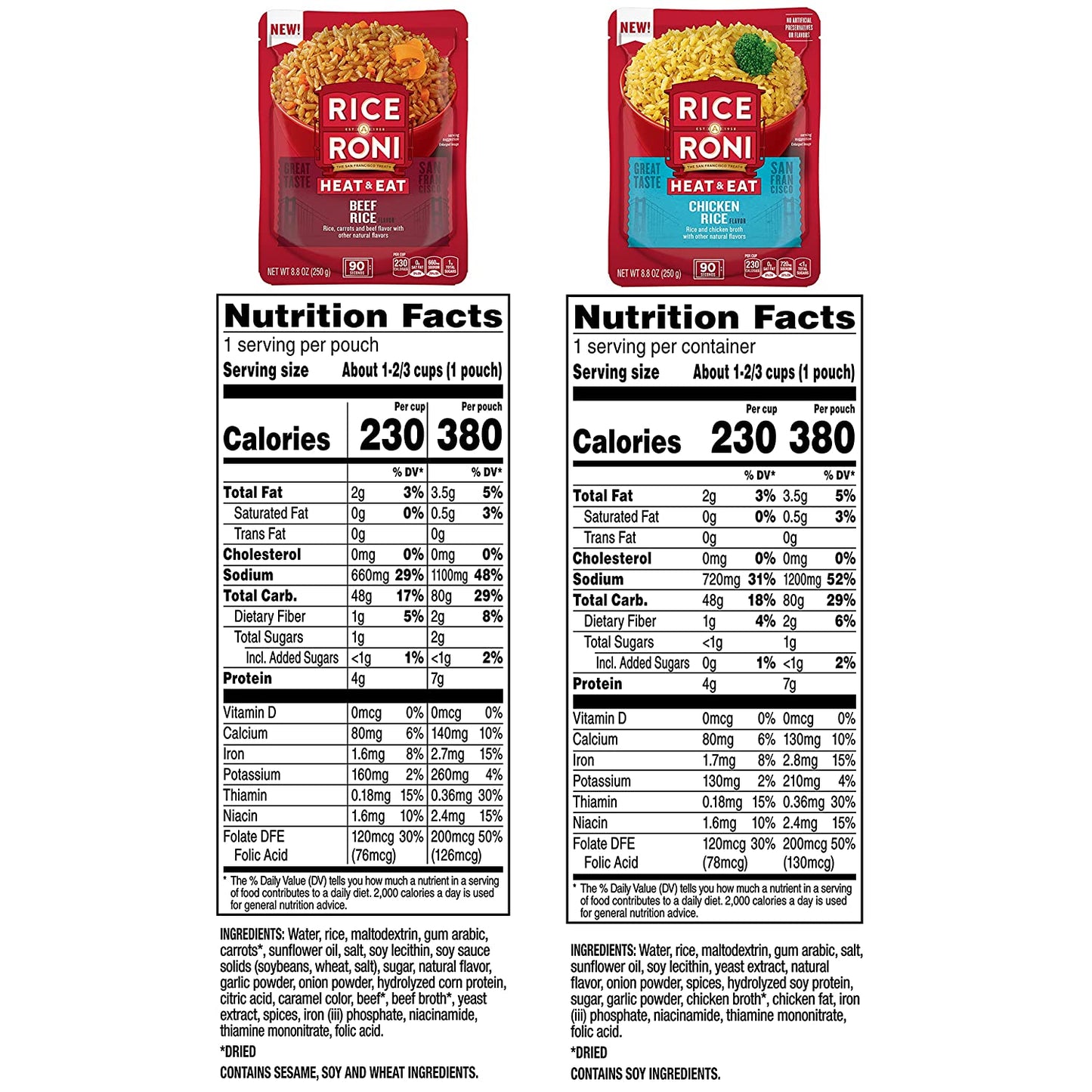 Rice A Roni Heat & Eat Rice (2 Flavor Variety Pack) image 1