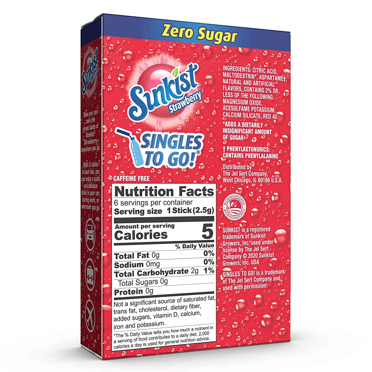 Strawberry Sunkist Single Drink Mix Sticks (6 Ct) image 1