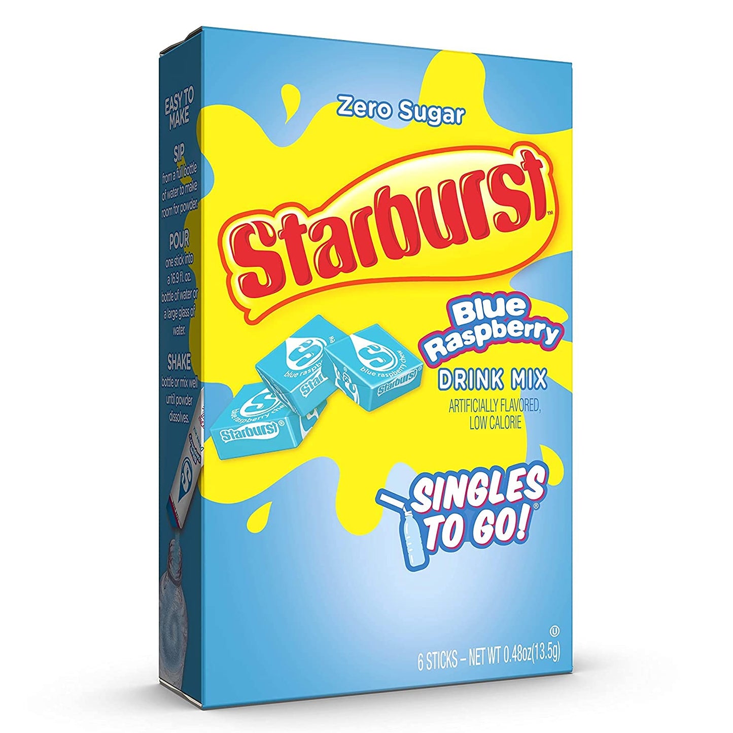 Blue Raspberry Starburst Drink Mix Sticks Variety Pack (6 Ct) image 0