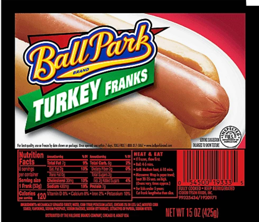 Ball Park Turkey Hot Dogs (16 Count) image 0