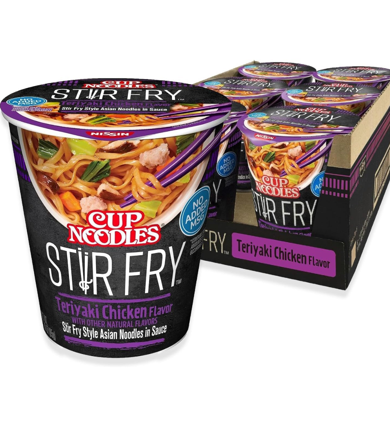 Cup Noodles Stir Fry Noodles in Sauce, Teriyaki Chicken , 2.89 Ounce 6 Pack image 0