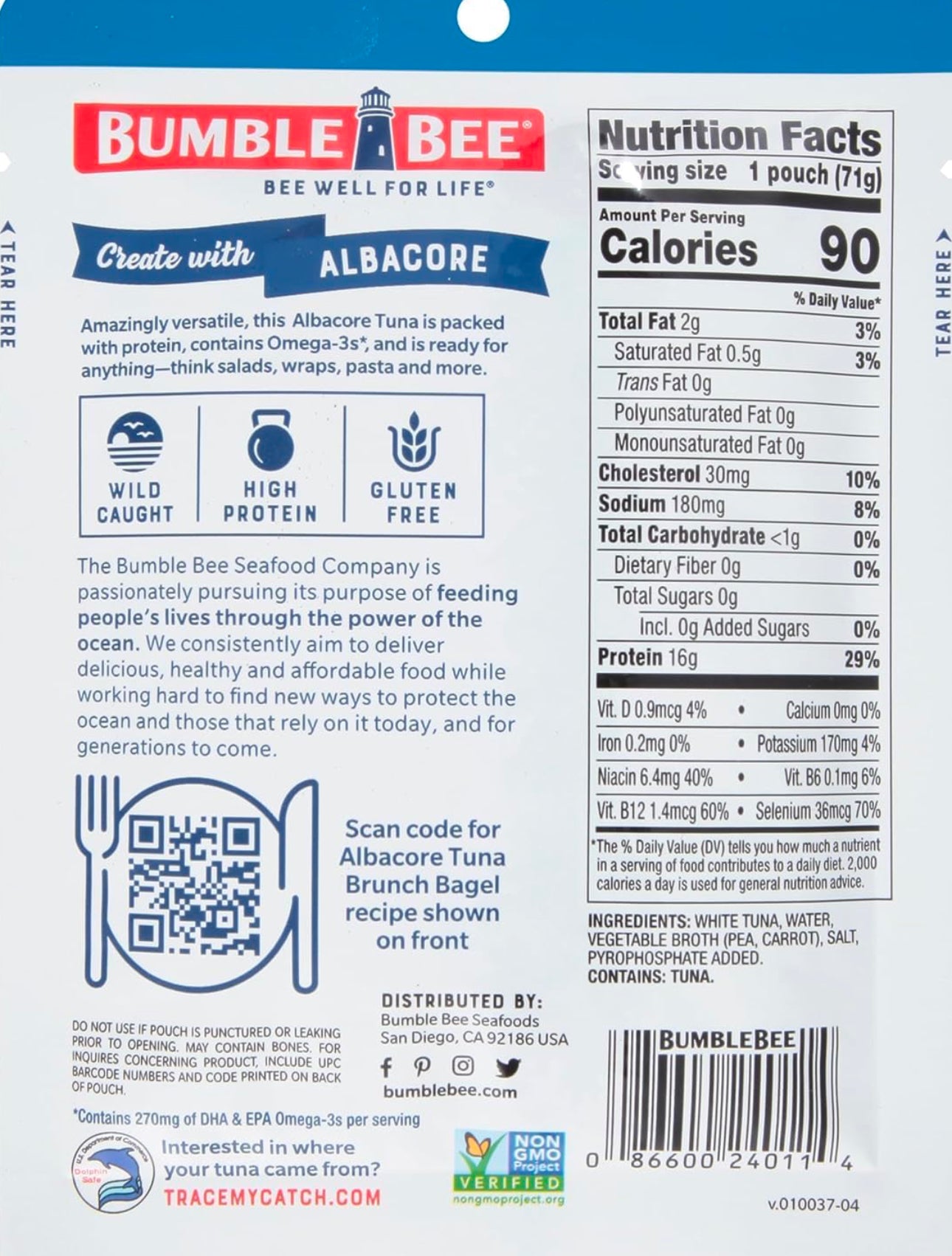 Bumble Bee Chunk White Albacore Tuna in Water (Pack of 12) image 1