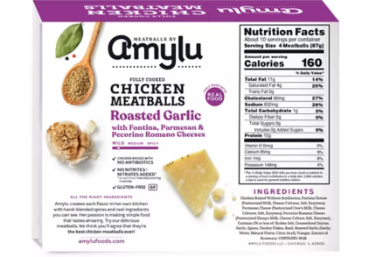 Amylu Roasted Garlic w Fontina Parmesan & Pecorino Romano Cheese Chicken Meat image 1