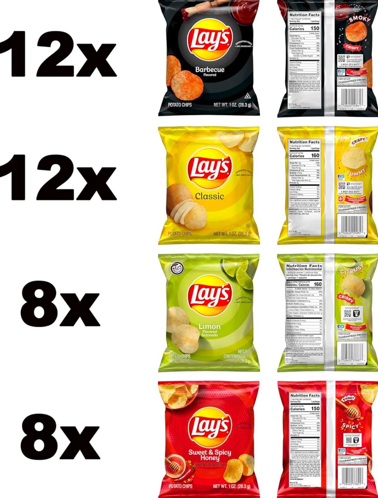Lay's Potato Chips, Classic Chips Variety Pack of 40 image 2