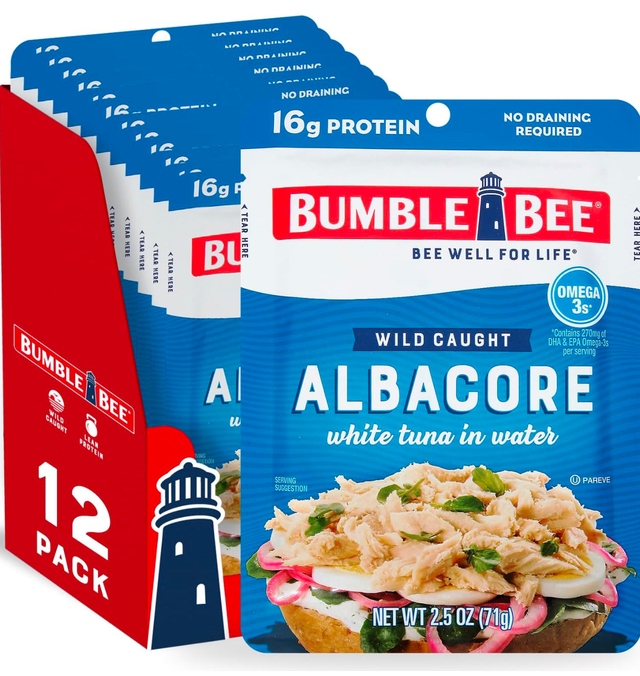 Bumble Bee Chunk White Albacore Tuna in Water (Pack of 12) image 0