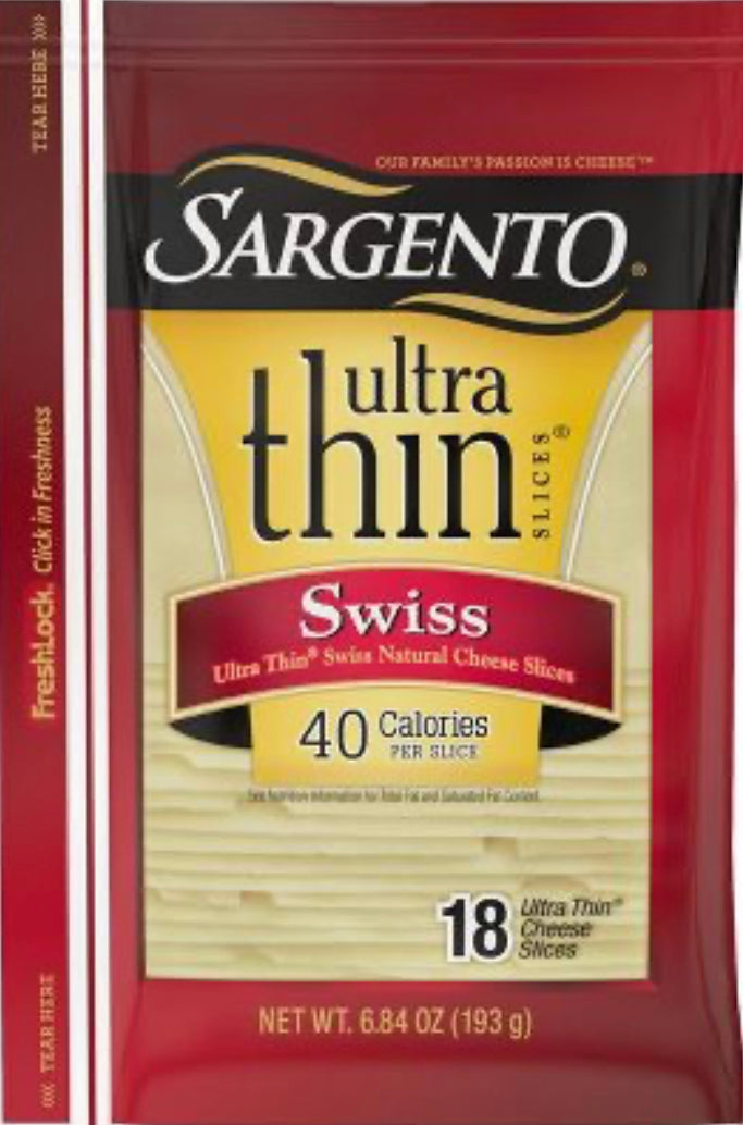 Sargento Ultra Thin Natural Swiss Cheese Slices image 0