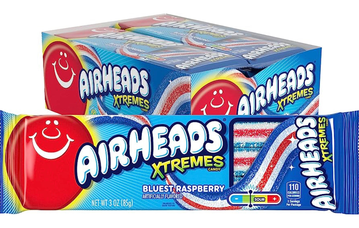 Airheads Candy, Xtremes Belts, Bluest Raspberry (12 Pack) image 0
