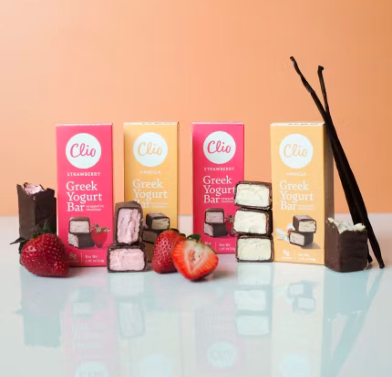 Clio Minis are delightful little bites of flavorful, fruit Greek Yogurt dipped i image 2