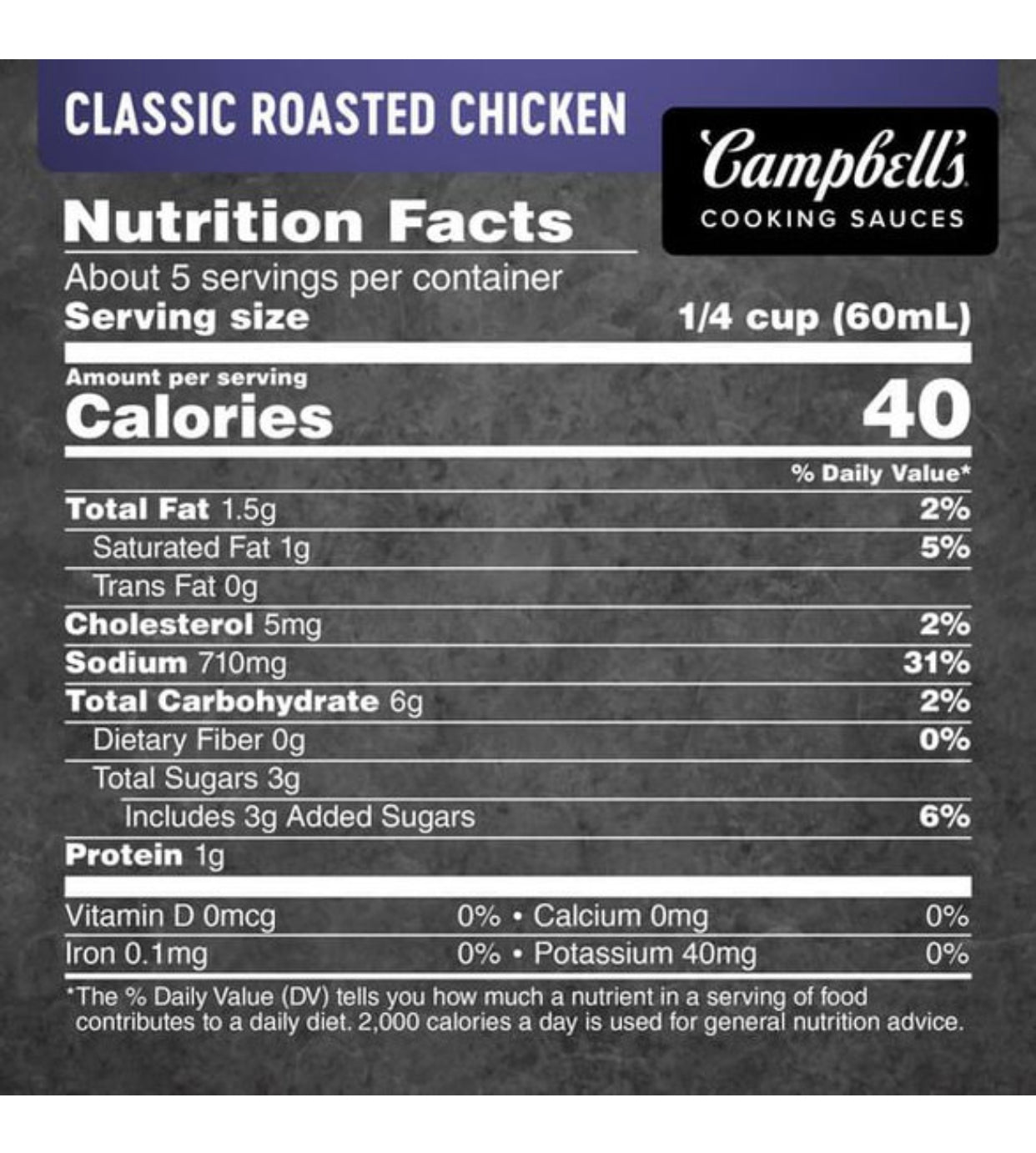 Campbell's Oven Sauces Classic Roasted Chicken Sauce image 2