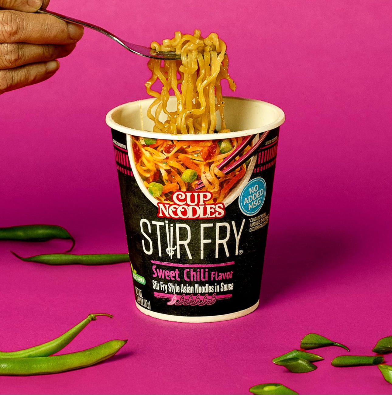 Cup Noodles Stir Fry Noodles in Sauce, Sweet Chili, 2.89 Ounce 6 Pack image 2