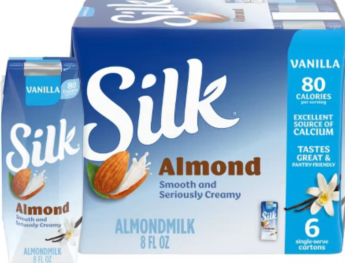 Silk Shelf Stable Vanilla Almond Milk - 6ct/8 fl oz Boxes image 0