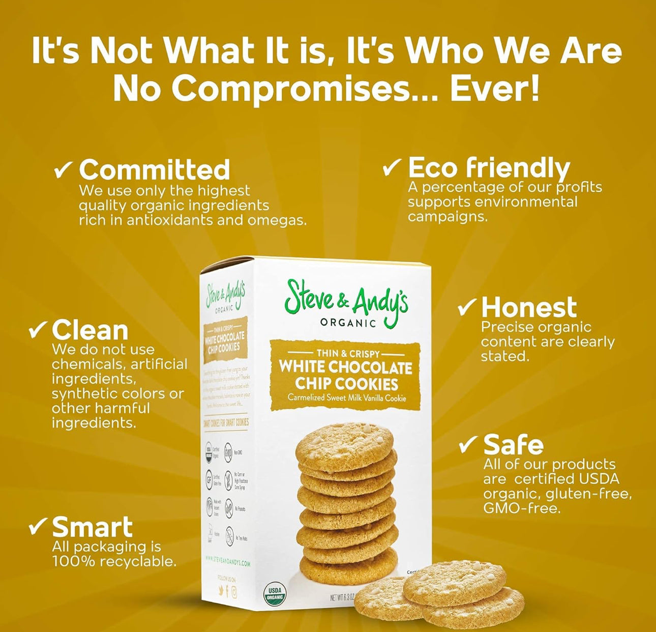 Steve & Andy’s Organic Cookies (3 Pack) in 5 different flavors image 11