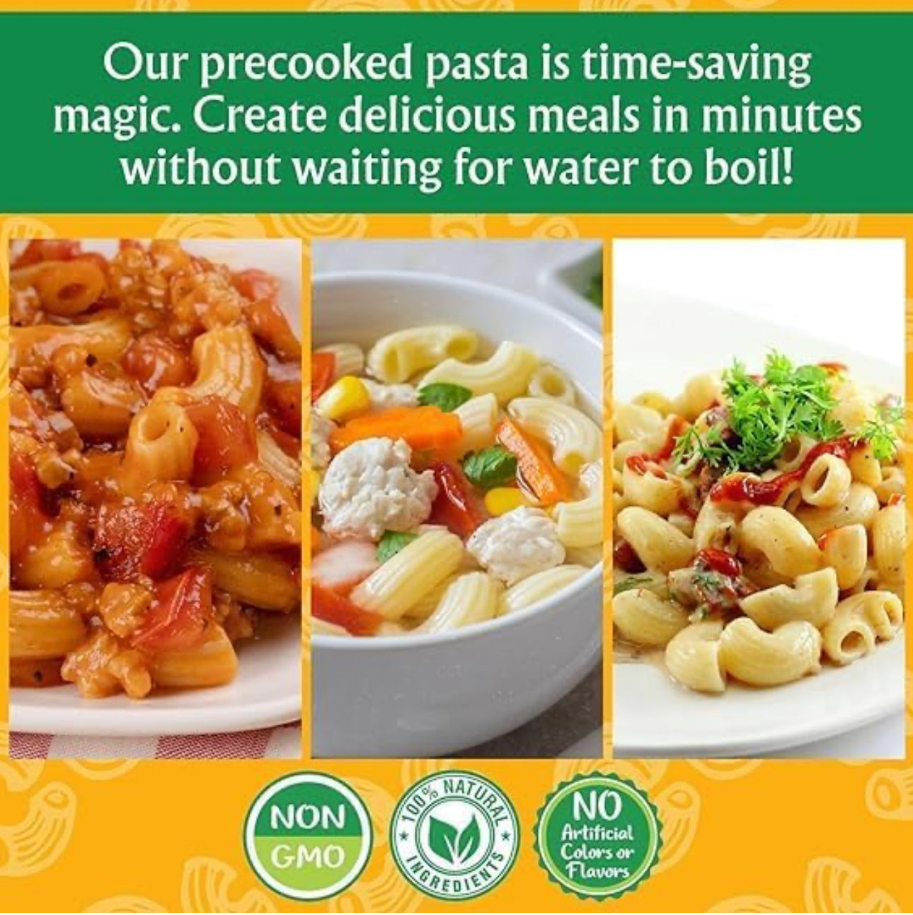 Pasta Zing Variety Pasta Pack of 7 | 2x Elbow | 2x Farfalle | 3x Spaghetti Pasta image 5
