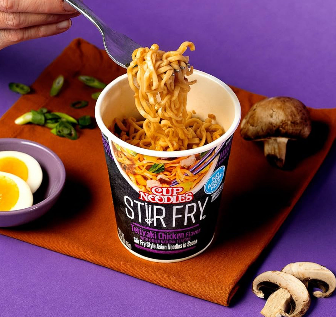 Cup Noodles Stir Fry Noodles in Sauce, Teriyaki Chicken , 2.89 Ounce 6 Pack image 3