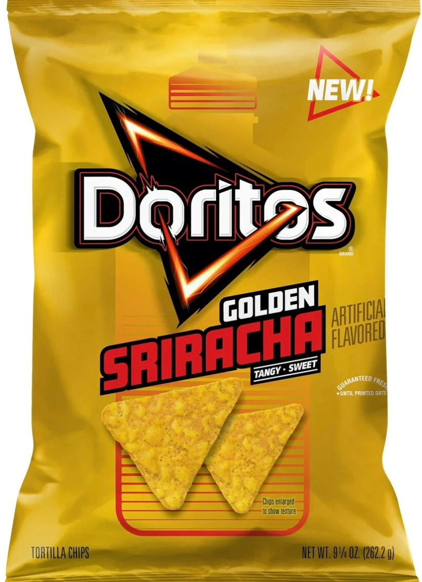Doritos Tortilla Chips Golden Sriracha Flavored Snack Chips image 0