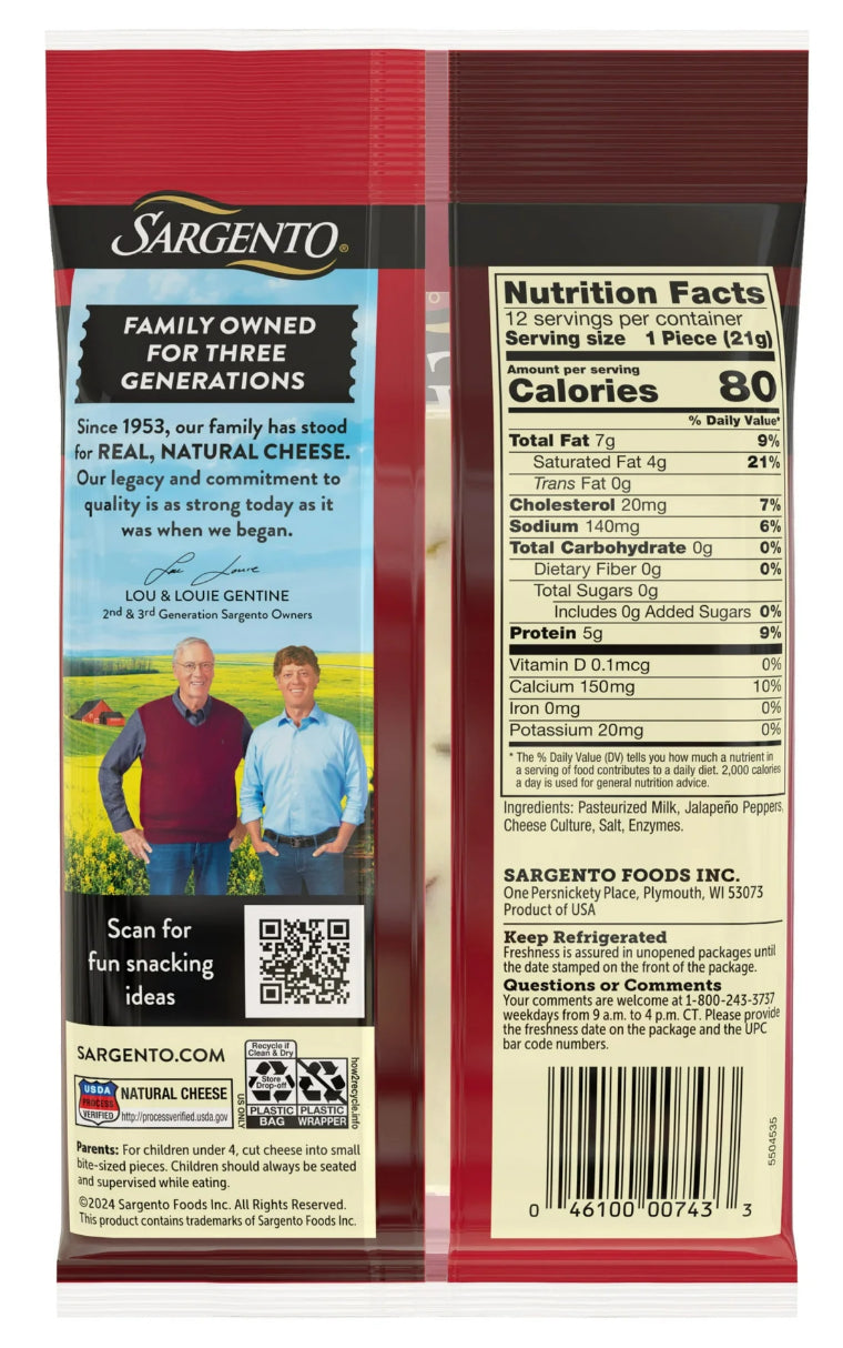 Sargento® Pepper Jack Natural Cheese Snack Sticks, 12-Count image 4