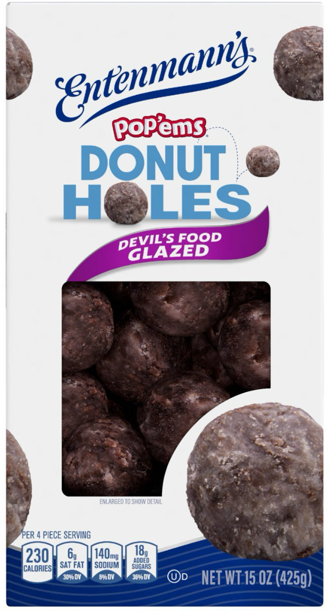 Entenmann's Pop'ems Devil's Food Glazed Donut Holes
