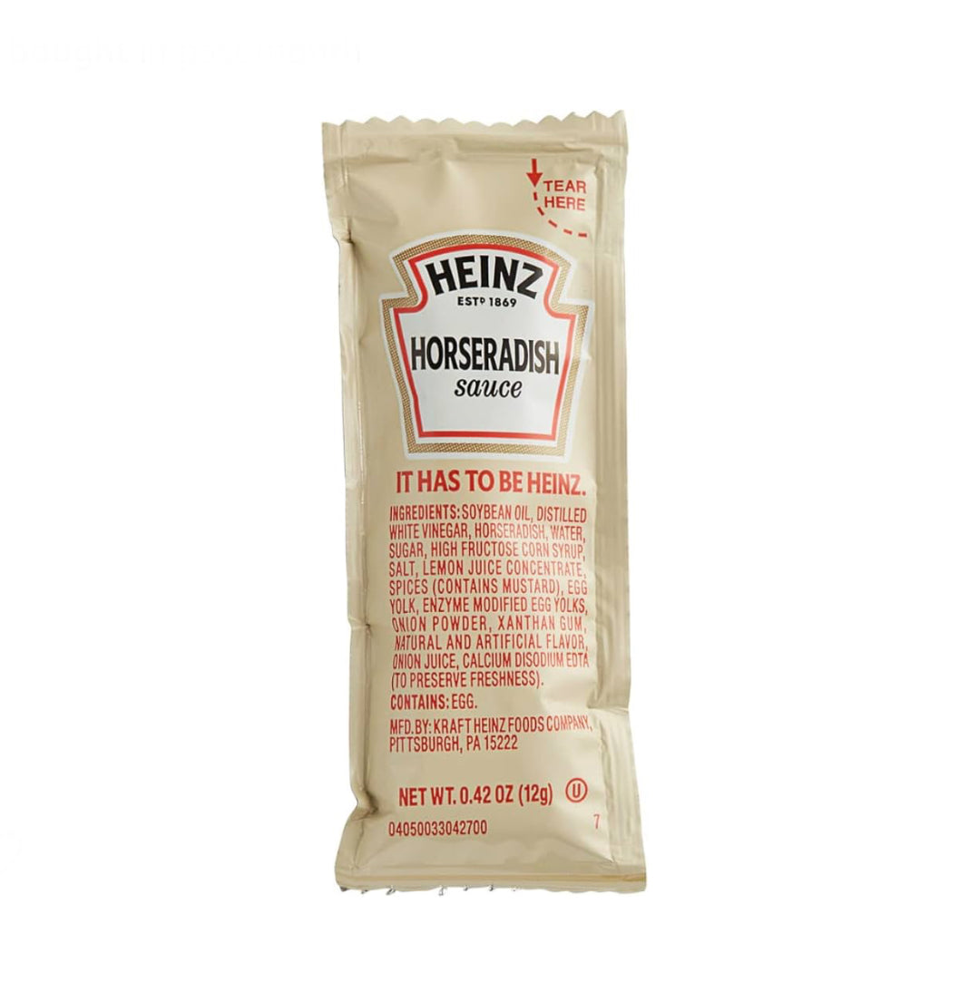 Heinz Horseradish Single Packets, 25 Packets