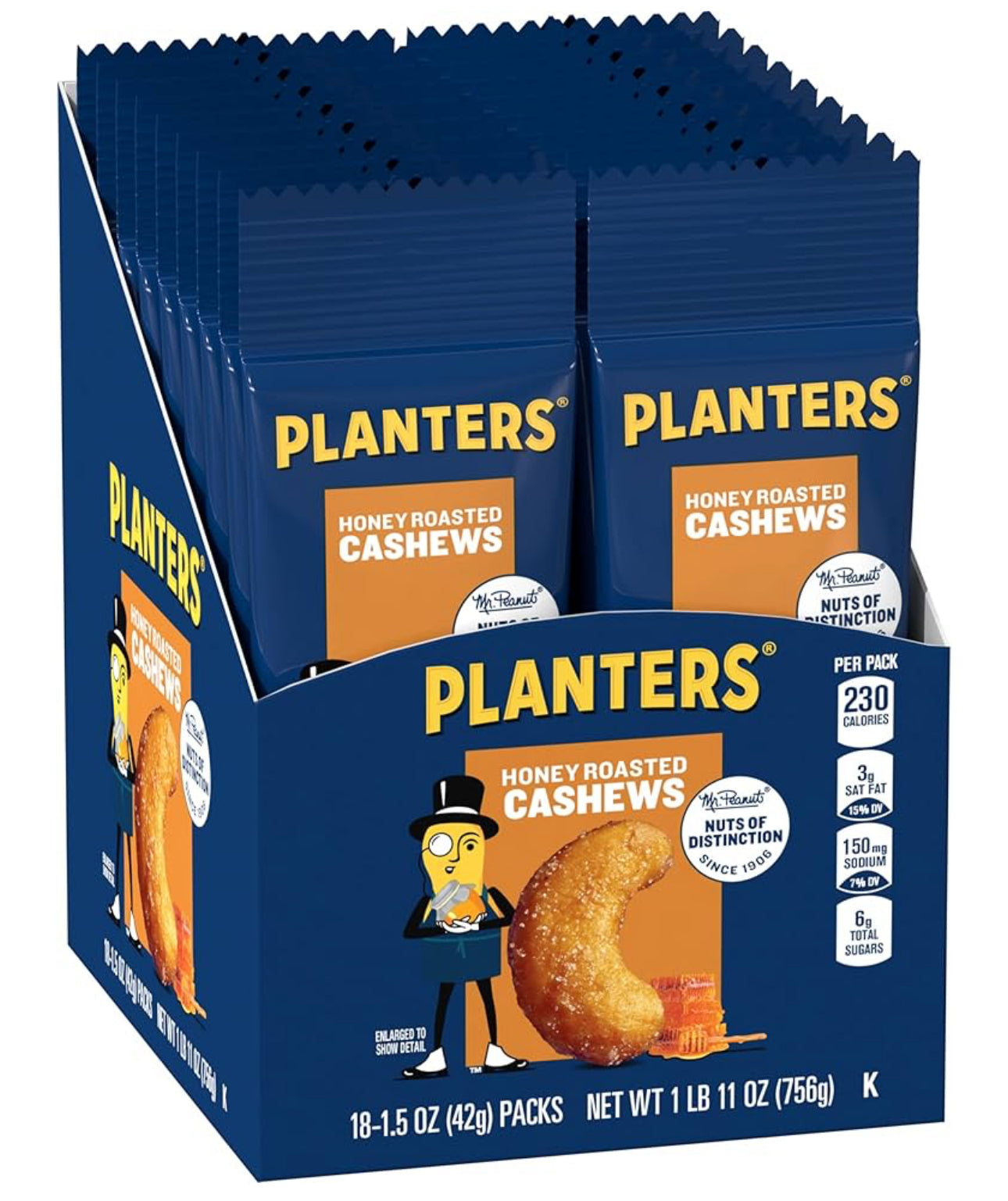 Planters Salted Caramel Peanuts 18 Pk 1.5 Oz