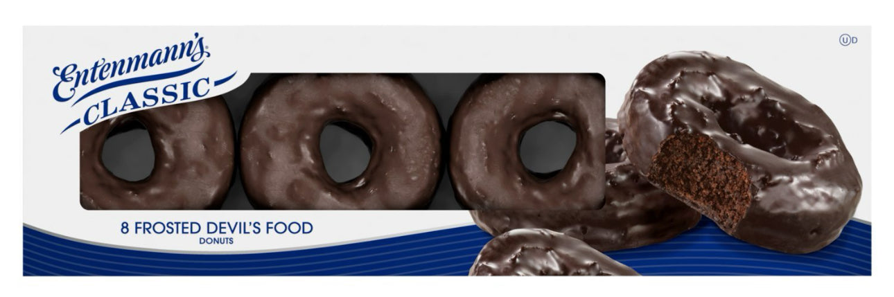 Entenmann's Classic Frosted Devil's Food Donuts, 8 count