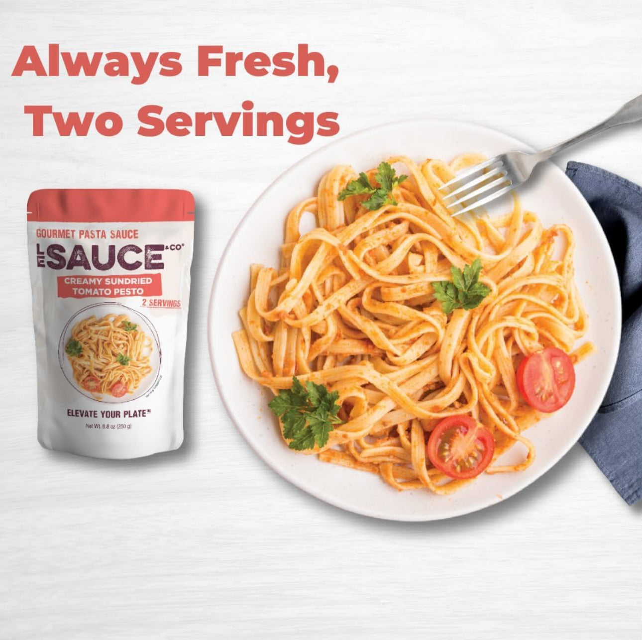 Creamy Sun-Dried Tomato Pesto Gourmet Pasta Sauce (2-pack)