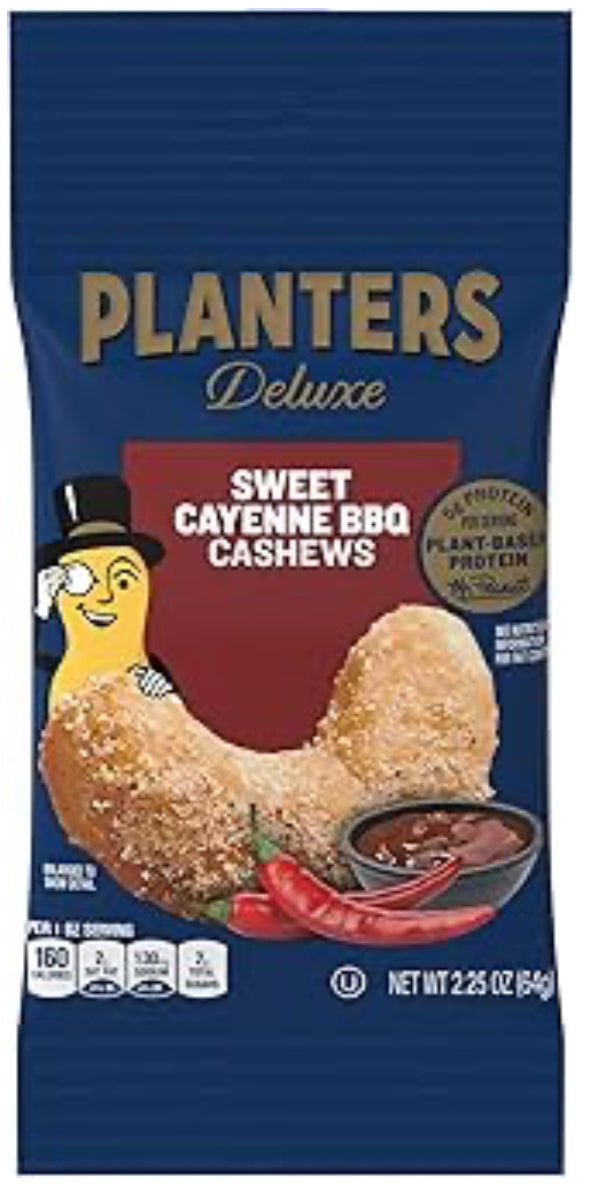 Planters Salted Cashews, Spicy Cajun, Sweet Cayenne BBQ 30 Pk (3 Flavors)