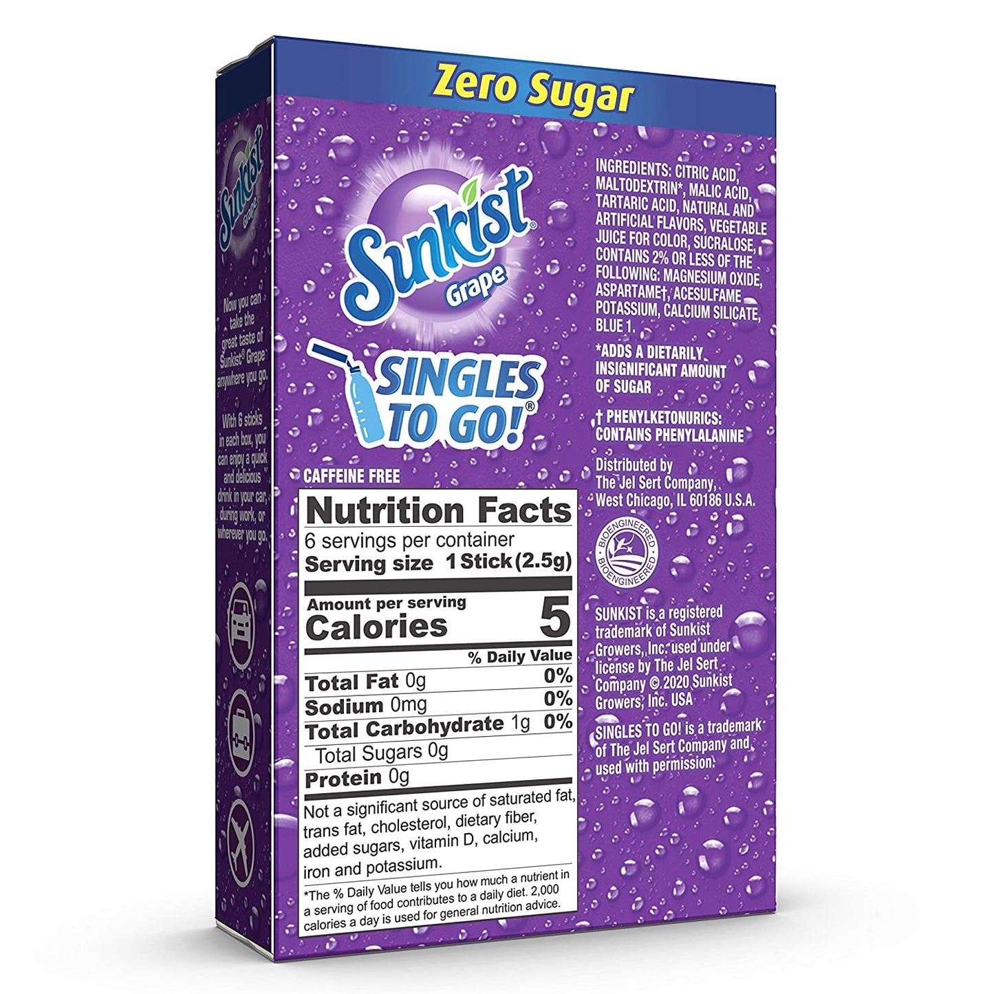 Grape Sunkist Single Drink Mix Sticks (6 Ct) image 1