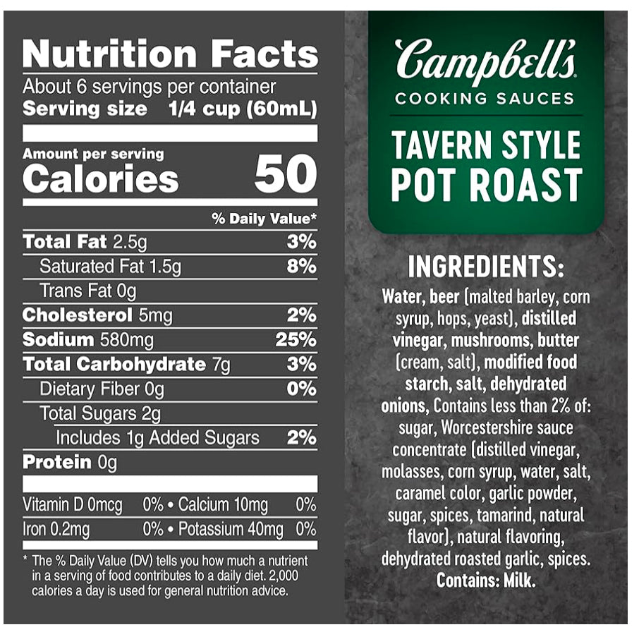 Campbell’s Cooking Sauces, Tavern Style Pot Roast image 1