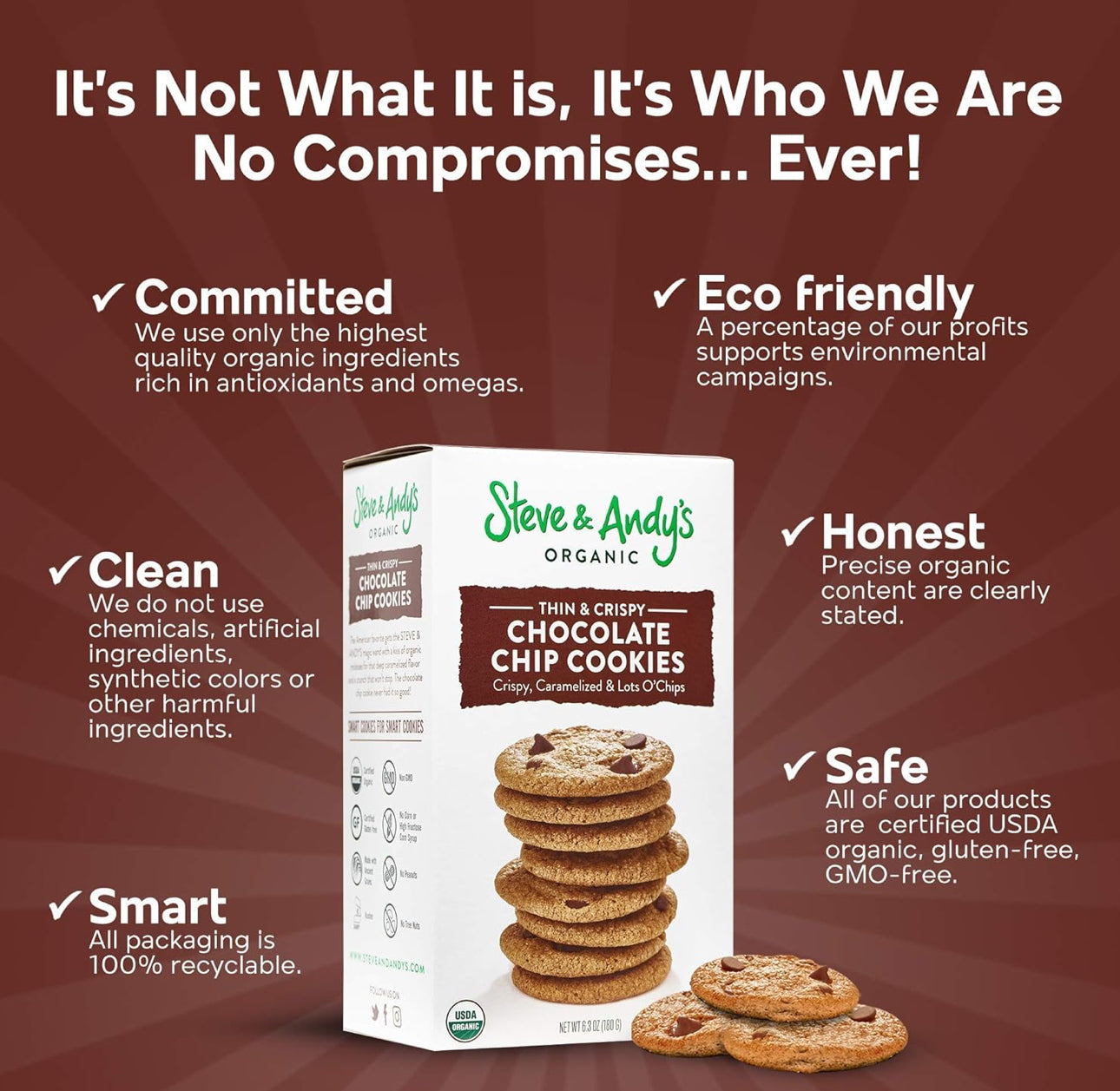 Steve & Andy’s Organic Cookies (3 Pack) in 5 different flavors image 4