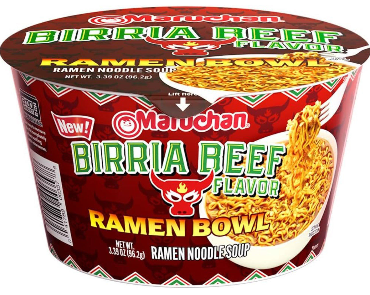 Maruchan Bowl Birria Beef, Ramen Soup Mix (Pack of 6) image 0