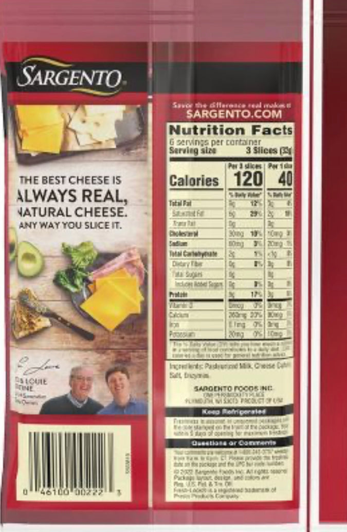 Sargento Ultra Thin Natural Swiss Cheese Slices image 1