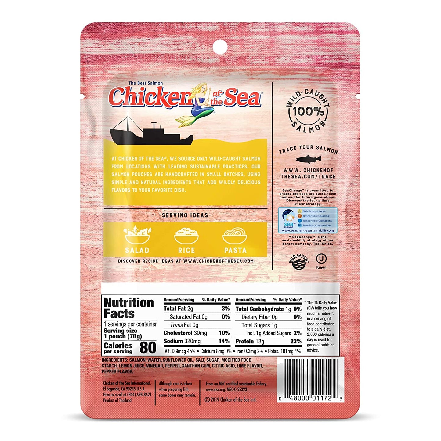 Wild Caught Pink Salmon Lemon Pepper 2.5oz (12 Pack) image 1