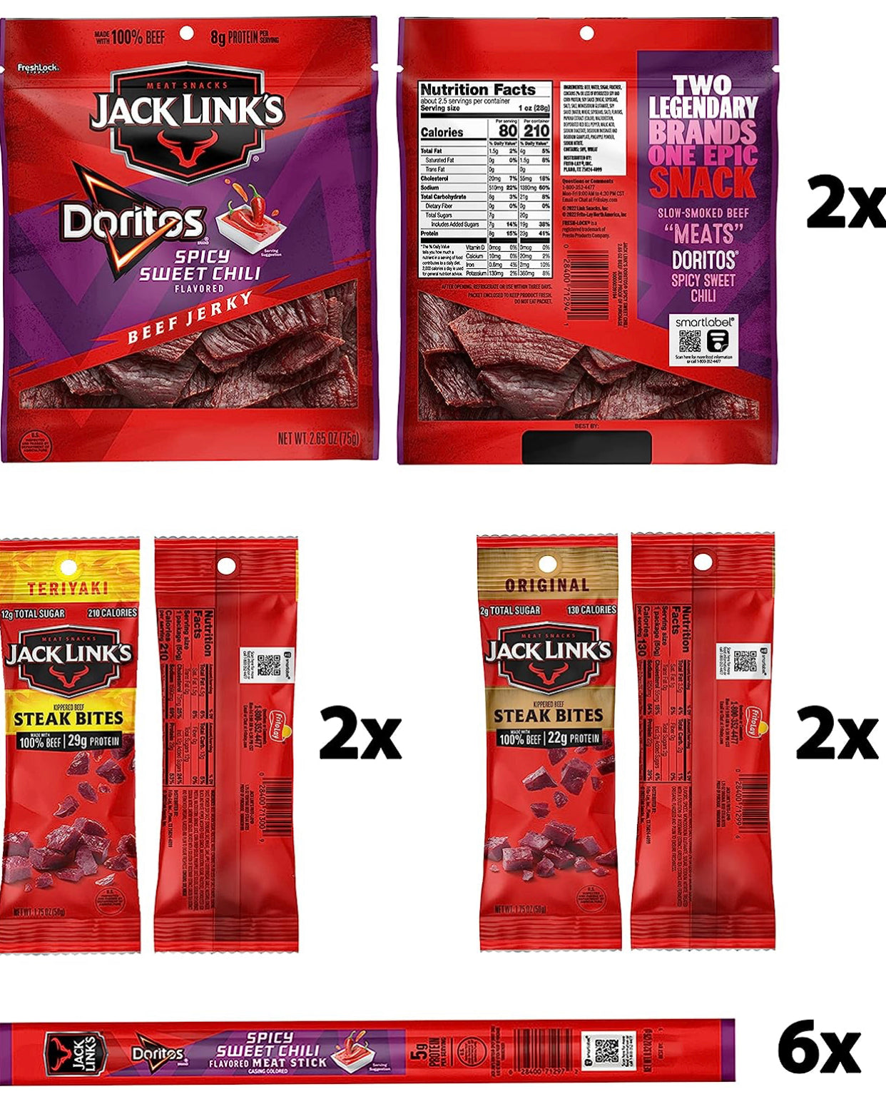 Jack Link’s® Doritos® Meat Snack Sampler Variety Pack, 12 Pack image 1