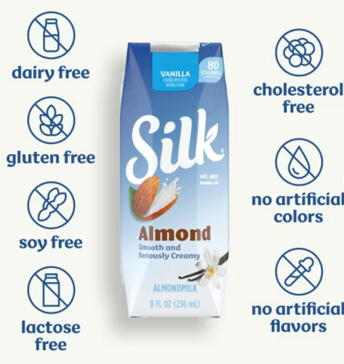 Silk Shelf Stable Vanilla Almond Milk - 6ct/8 fl oz Boxes image 3